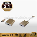 Gold metal shell USB 3.1 type C to HDMI adapter